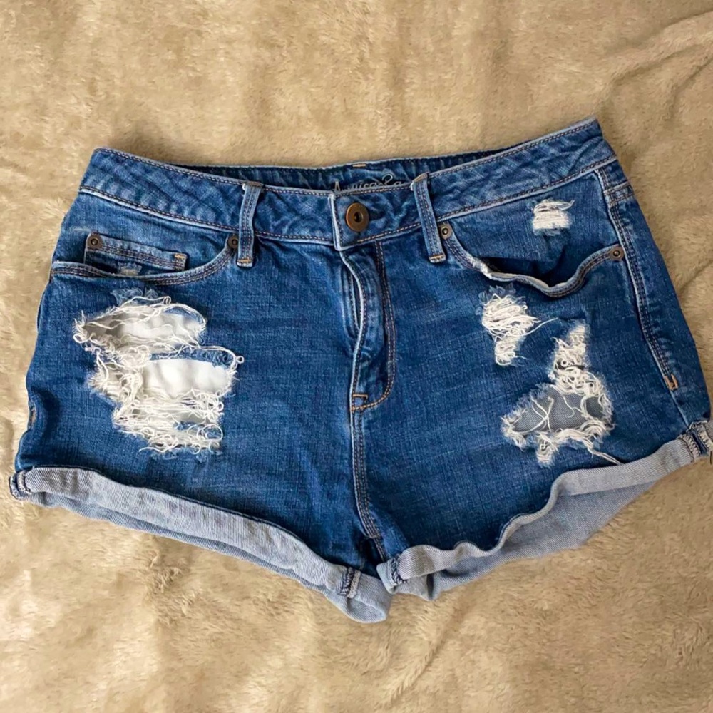 American rag distressed jeans shorts